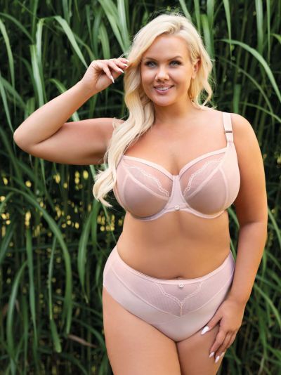 Gorsenia IDa UW Soft Bra Beige Underwired, non-padded mesh bra. 65-105, D-M K900-BEZ