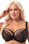 Gorsenia Ida UW Soft Bra Black-thumb Underwired, non-padded mesh bra. 65-105, D-M K900-CZA