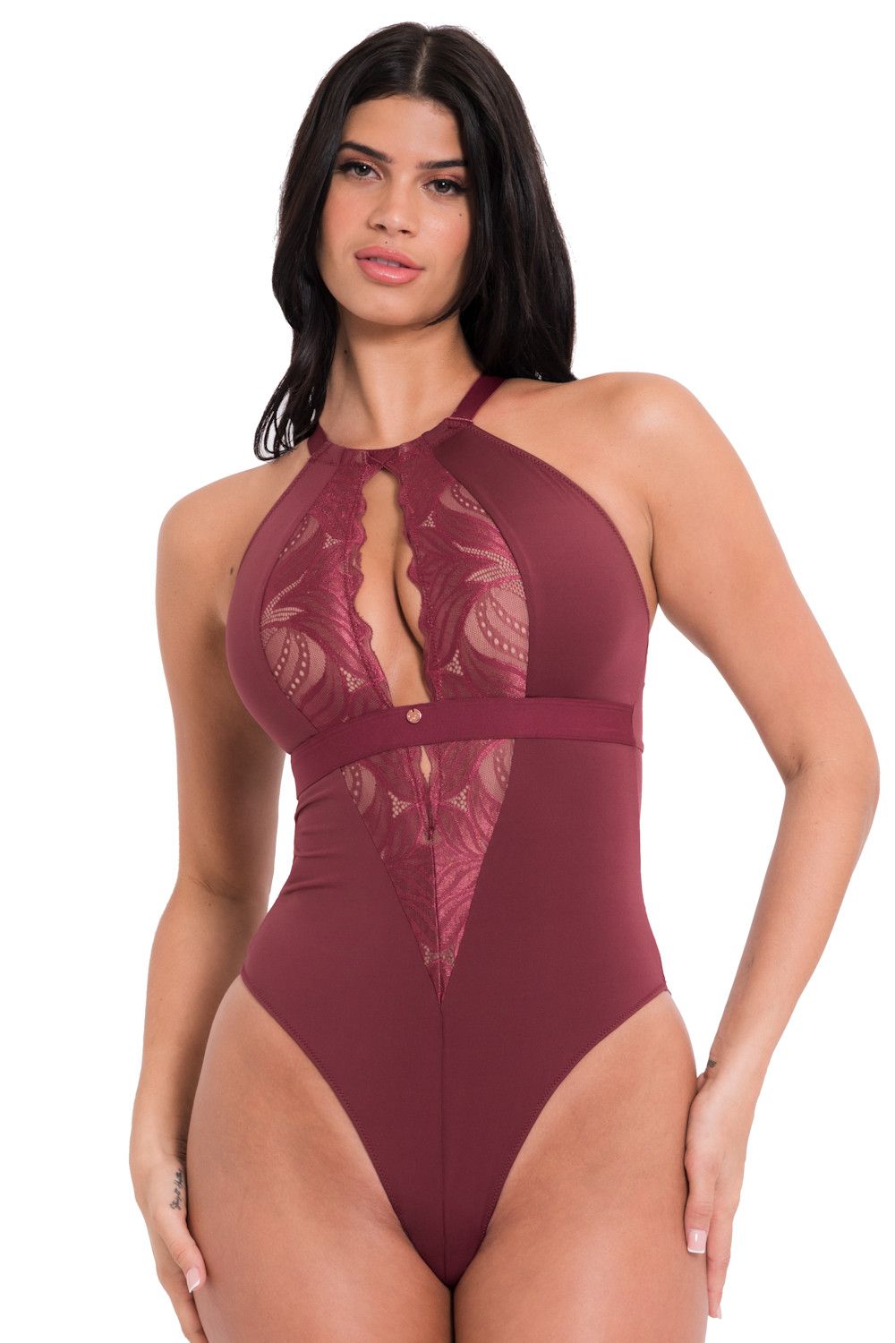 Scantilly by Curvy Kate Indulgence Lace Body Oxblood