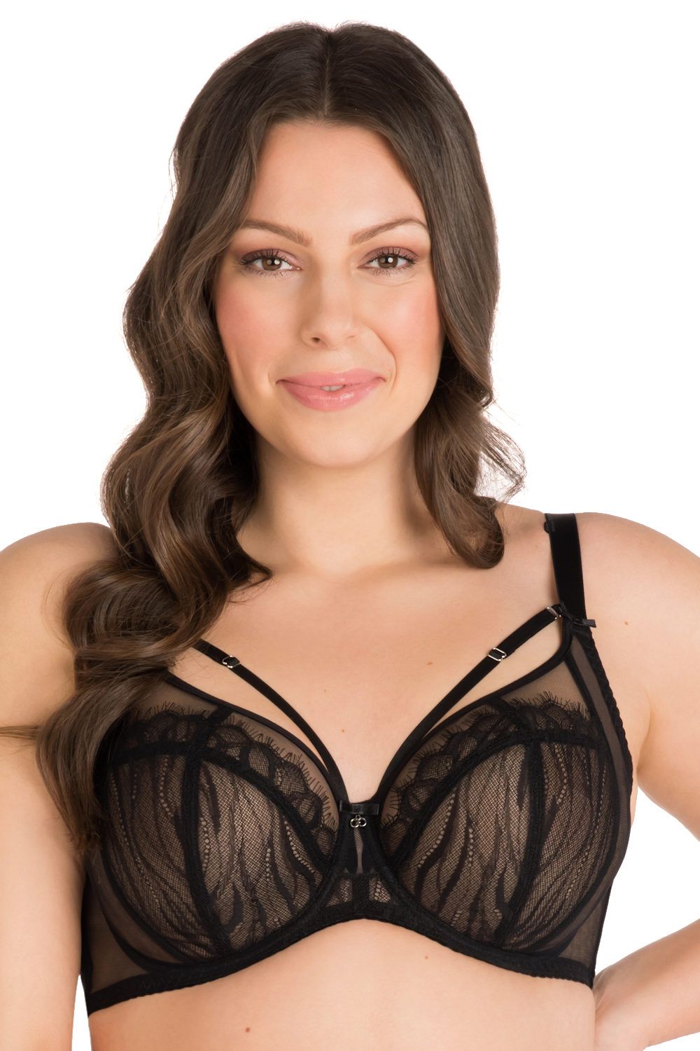 Non Wired Plus Size Laced Non Padded Side Support Bras UK 36 38 40