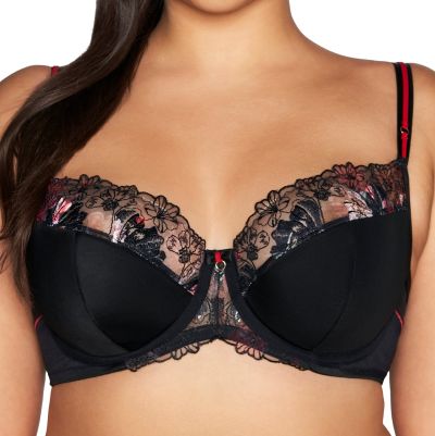 Ava Lingerie Intense UW Semi Soft Bra Black Underwired, half padded balcony bra. 65-105, D-L AV2121-BLK