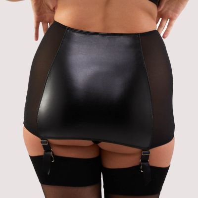 Playful Promises Iris Roll-On Girdle Black Leatherette  38/UK10 - 54/UK26 PP-SB-3316-BLE