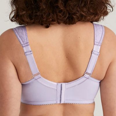 Miss Mary Jacquard & Lace UW Bra Lavender Underwired full cup bra with stretch lace cups. 75-110, D-G MM-2166-09/LAV