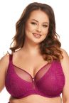 Nessa Joanna Soft UW Bra Amaranth-thumb Underwired non-padded balconnet with double layer mesh and stretch lace cups. 65-100, E-O JOA-550-AMA