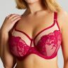 Sculptresse by Panache Josephine UW Full Cup Bra Magenta & Latte-thumb Underwired non-padded full cup mesh tulle bra. 75-105, E-O 10855-M&L