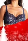 Panache Allure Full Cup Bra Navy-thumb Underwired, non-padded, full cup bra. 65-90, E-M 10765-NAVY