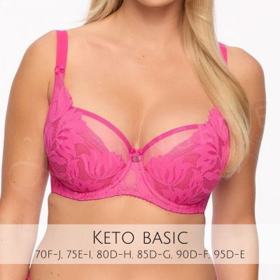 Gaia Lingerie Keto Semi Soft Bra Fuksja Underwired, semi soft bra. 70-105, D-L BS-1134-FUK