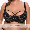 Gaia Lingerie Keto Semi Soft Bra Black-thumb Underwired, semi soft bra. 70-105, D-L BS-1134-CZA