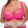 Gaia Lingerie Keto Semi Soft Bra Fuksja-thumb Underwired, semi soft bra. 70-105, D-L BS-1134-FUK