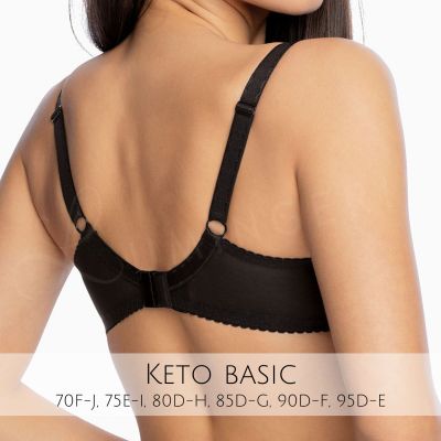 Gaia Lingerie Keto Semi Soft Bra Black Underwired, semi soft bra. 70-105, D-L BS-1134-CZA