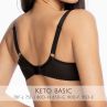 Gaia Lingerie Keto Semi Soft Bra Black-thumb Underwired, semi soft bra. 70-105, D-L BS-1134-CZA