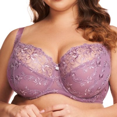 Nessa Luiza Soft UW Bra Heather Underwired, unpadded soft cup balconnet with embroidered cups. 65-110, D-P LUI-N500-HEA