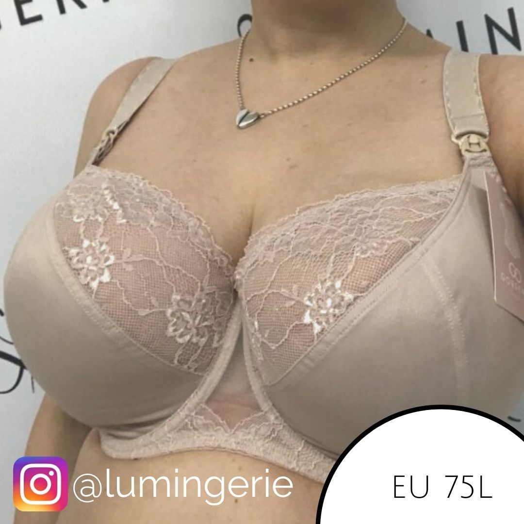 Nessa Vanilla Soft UW Nursing Bra Ecru  Lumingerie bras and underwear for  big busts