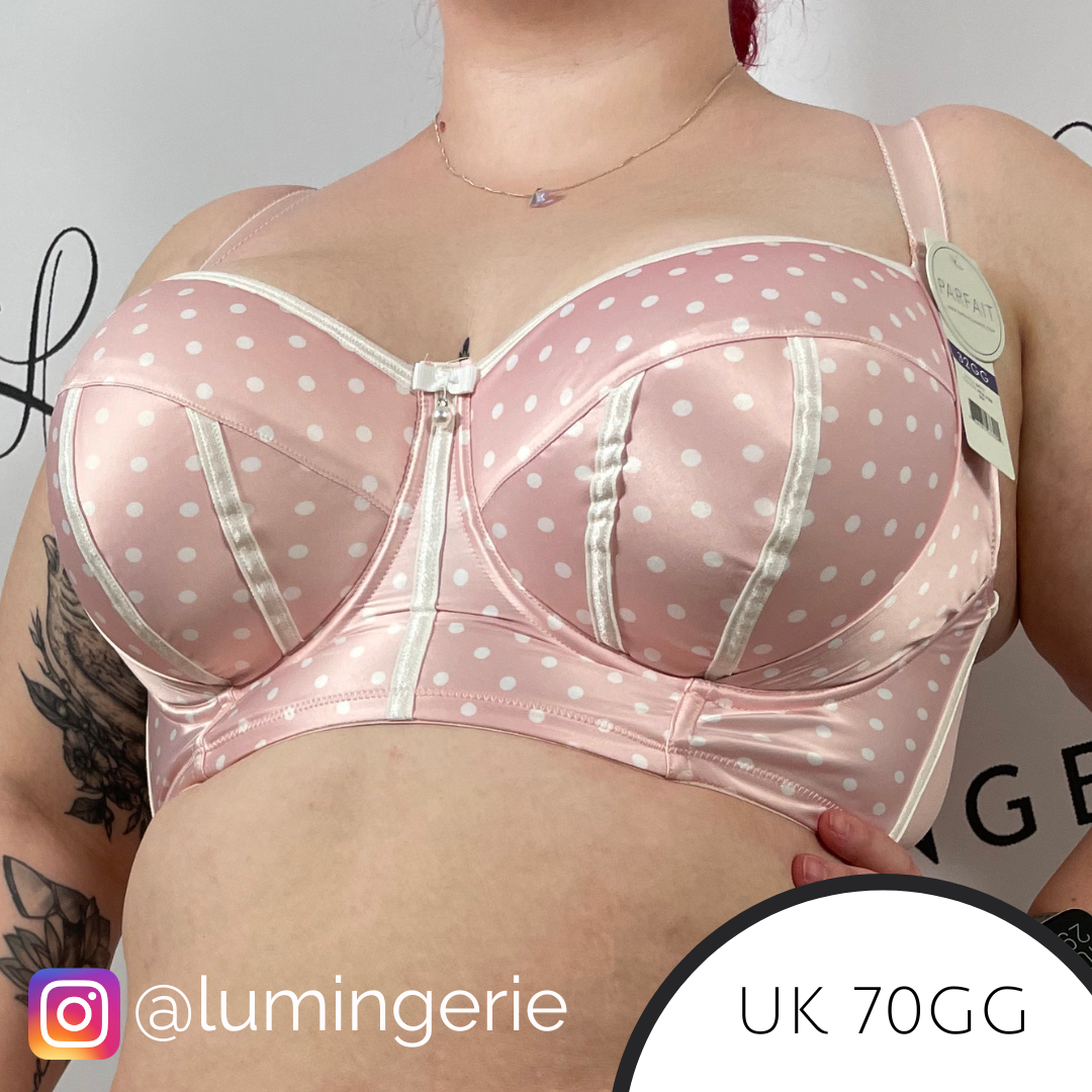 Charlotte Longline Bra - Petal Pink Dot – Parfait Lingerie