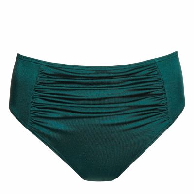 PrimaDonna Mangalore Full Bikini Briefs Jewel Green High waisted full bikini briefs with ruching at the front. S/38 - 5XL/52 4012151-JGR