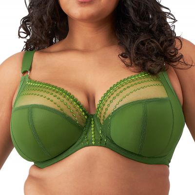 Elomi Matilda UW Plunge Bra Jungle Underwired, full cup plunge bra. 70-100, E-O EL8900-JUE