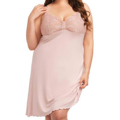 Nessa Milena Nighty Peachy Pink Sleeveless nightie with adjustable straps. S / 36-38 - 5XL / 50-52 547-II-pink