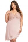 Nessa Milena Nighty Peachy Pink-thumb Sleeveless nightie with adjustable straps. S / 36-38 - 5XL / 50-52 547-II-pink