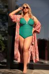 Nessa Milos NW One-Piece Swimsuit Seagreen-thumb  M-3XL N543-SEAG