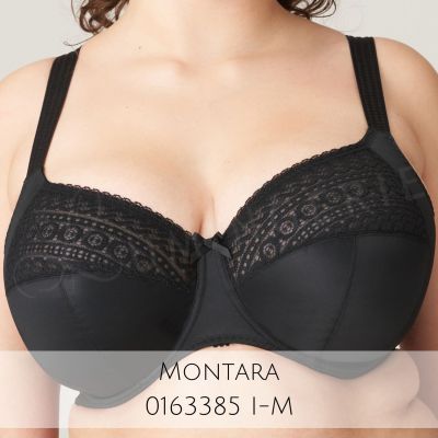 PrimaDonna Montara UW Full Cup Bra Black Underwired, non-padded full cup bra with side support. 70-110, D-M 01633-80/85-ZWA