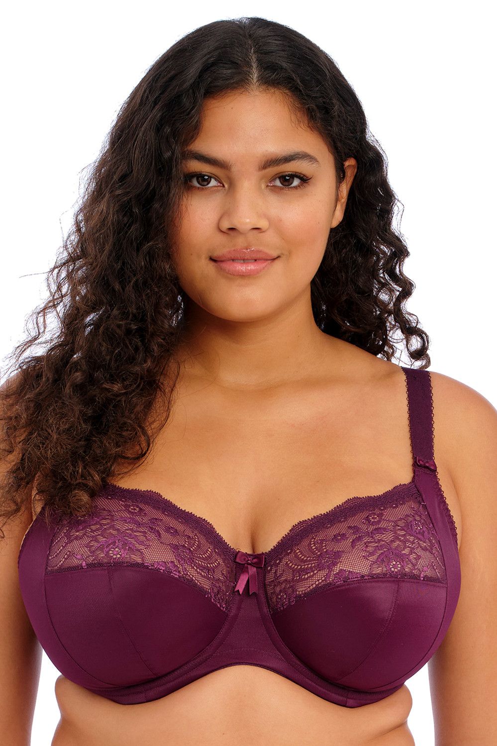 Full Coverage Non-Padded Floral Lace Bra Soft Cup For Plus Size