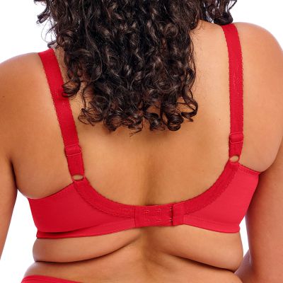 Elomi Morgan UW Banded Bra Haute Red Underwired, non-padded banded bra in full cup 70-100, E-O EL4111-HAD