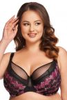 Nessa Nancy Soft UW Bra Pink Knit-thumb Underwired non-padded balconnet with double layer mesh and lace cups. 65-100, E-O N-550