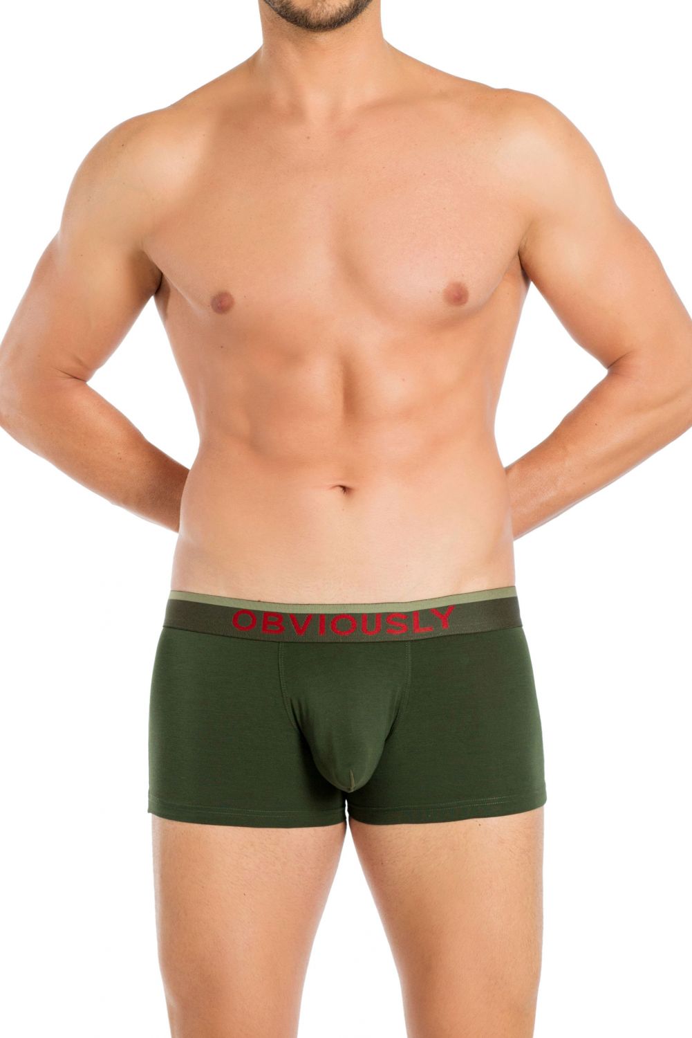 Obviously EliteMan Trunk, Lime, F03-1P, Mens Trunk Boxer Briefs