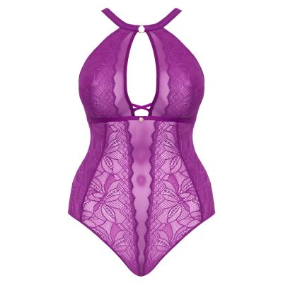 Scantilly by Curvy Kate Opulence Lace Body Mystic Purple Nonwired lace body with adjustable straps to fit DD-HH cups. S/36-38 - 2XL/52-54 ST-038-704-MPU