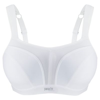 Panache Sport 5021 Power UW Padded Sports Bra White Underwired, padded sports bra 60-90, D-J 5021