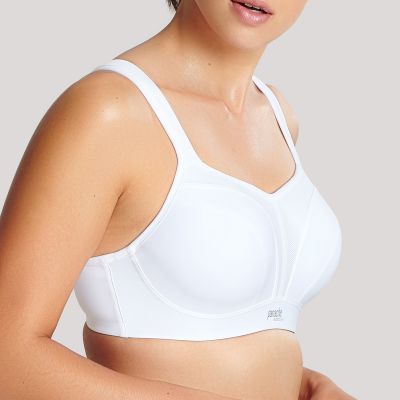 Panache Sport 5021 Power UW Padded Sports Bra White Underwired, padded sports bra 60-90, D-J 5021