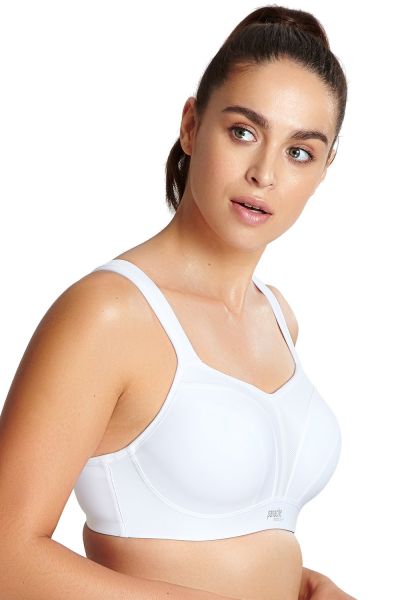 Panache Sport 5021 Power UW Padded Sports Bra White Underwired, padded sports bra 60-90, D-J 5021