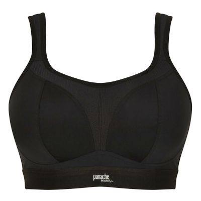 Panache Sport 7341B Boundless Non Wired Padded Sports Bra Black Non wired, padded sports bra. 60-90, D-M 7341B-BLK