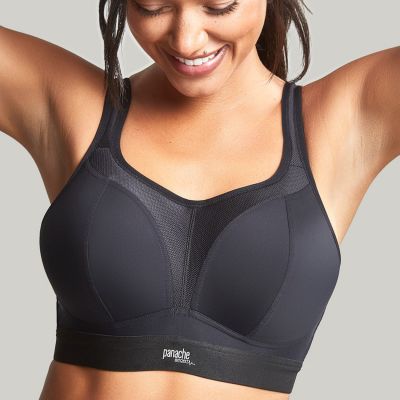 Panache Sport 7341B Boundless Non Wired Padded Sports Bra Black Non wired, padded sports bra. 60-90, D-M 7341B-BLK