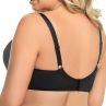 Gorsenia Paradise Soft Bra Black Beige-thumb Underwired, non-padded mesh and lace bra. 65-100, D-M K496-BLK/CZA