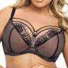 Gorsenia Paradise Soft Bra Black Beige-thumb Underwired, non-padded mesh and lace bra. 65-100, D-M K496-BLK/CZA