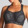 Panache Sport 5021C Power UW Padded Sports Bra Black & Chalk-thumb Underwired, padded sports bra with racer back option. 65-90, E-M 5021C-BLC