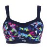 Panache Sport 5021D Power UW Padded Sports Bra Graphic Print-thumb Underwired, padded sports bra with racer back option. 65-90, D-K 5021D-GRA