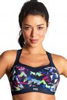 Panache Sport 5021D Power UW Padded Sports Bra Graphic Print-thumb Underwired, padded sports bra with racer back option. 65-90, D-K 5021D-GRA