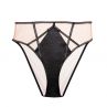 Playful Promises Ramona Strap & Mesh HW Brief Black Leatherette-thumb  38/UK10 - 54/UK26 PP-HWB-3220-L