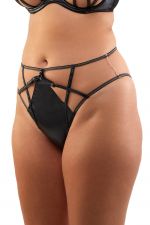 Ramona Strap & Mesh HW Brief Black Leatherette