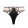 Playful Promises Ramona Strap & Mesh HW Thong Black Leatherette-thumb  38/UK10 - 54/UK26 PP-HW-3220-L