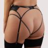 Playful Promises Ramona Strap & Mesh Suspender Black Leatherette-thumb  38/UK10 - 54/UK26 PP-SB-3220-L