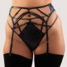 Playful Promises Ramona Strap & Mesh Suspender Black Leatherette-thumb  38/UK10 - 54/UK26 PP-SB-3220-L