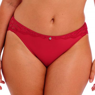 Fantasie Reflect Midi Brief Red Midi brief with lace decorations. XS-2XL FL101850-RED