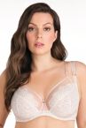 Gorsenia Romantic Vibe Soft Bra Beige & Cream-thumb Underwired, non-padded bra with decorative double straps. 70-100, D-M K852