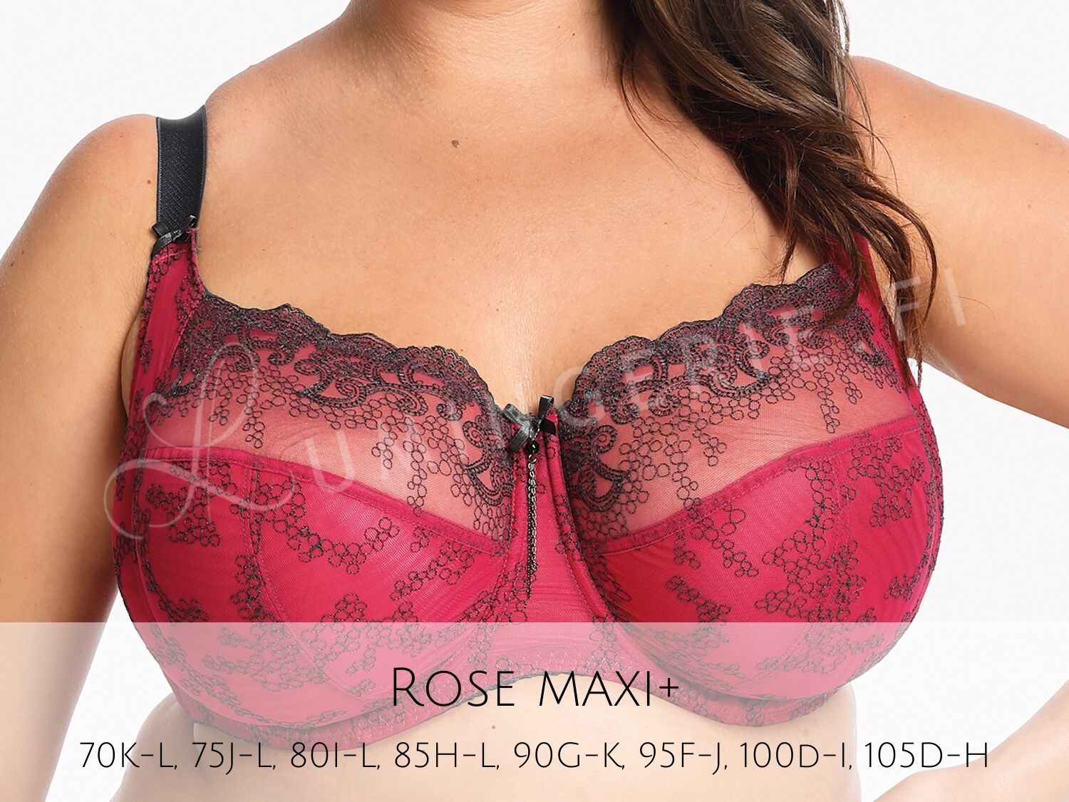 Gaia Lingerie Rose Soft Bra Raspberry  Lumingerie bras and underwear for  big busts