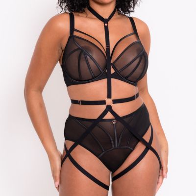 Scantilly by Curvy Kate Rules of Distraction Body Harness Black One size body harness. One size ST026708-BLK