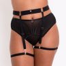 Scantilly by Curvy Kate Rules of Distraction Suspender Black-thumb One size suspender with leg straps. One size ST026800-BLK