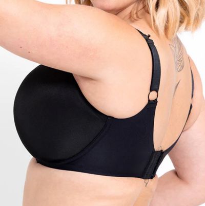 Curvy Kate Smoothie UW Spacer T-shirt Bra Black Underwired, seamfree t-shirt bra with racerback option. 65-105, E-M CK-072-104-BLK